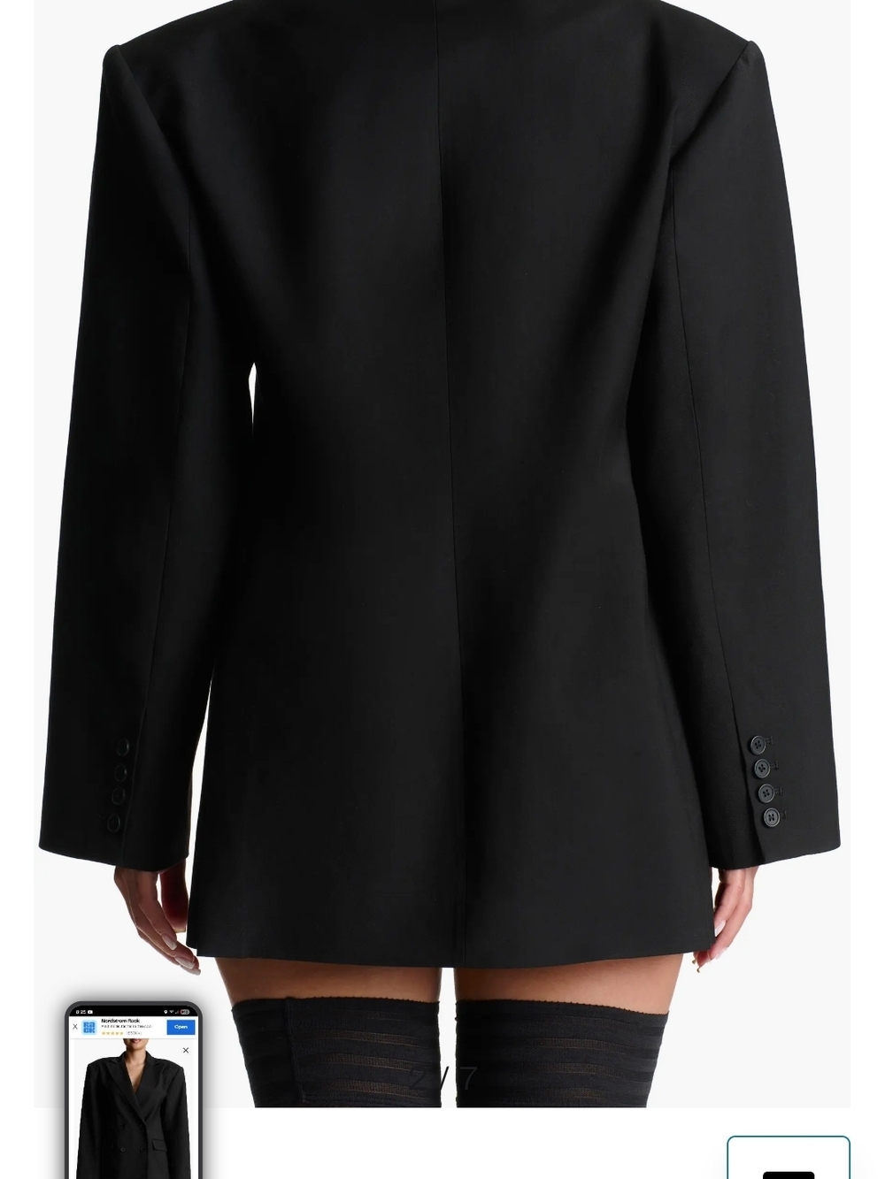 naked wardrobe Black Double-Breasted Blazer Jacket - Picture 2 of 4